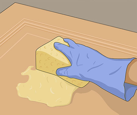 En lackerad yta ska du först tvätta med målartvätt